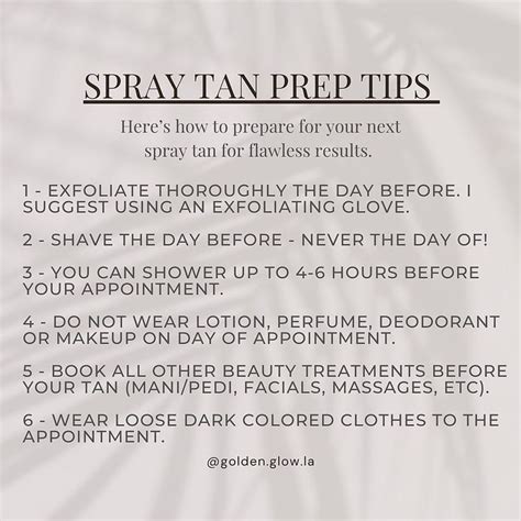 Golden Glow La On Instagram Spray Tan Prep Tips Ladies Save These Golden Glow La On Instagram Spray Tan Prep Tips Ladies Save These