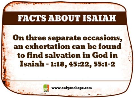 Interesting Facts About Isaiah Only One Hope Interesting Facts About Isaiah Only One Hope