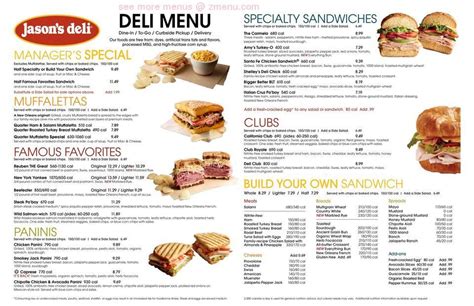 5 Jason's Deli Menu Options 5 Jason's Deli Menu Options