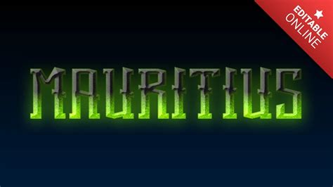 Mauritius Text Effect Generator Mauritius Text Effect Generator