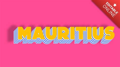 Mauritius Yellow Blue 3D Text Effect Generator Mauritius Yellow Blue 3D Text Effect Generator