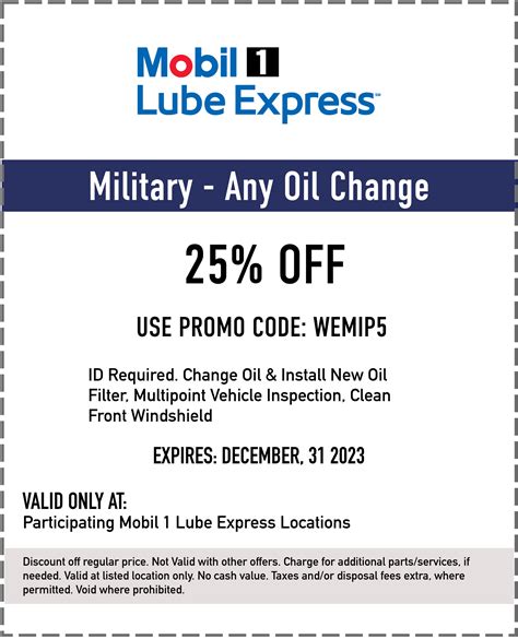 Mobil 1 Coupons | $15 Off Any Oil Change | Military - 25% Off Any Oil ... Mobil 1 Coupons | $15 Off Any Oil Change | Military - 25% Off Any Oil ...