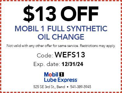 Mobil 1 Lube Express Services