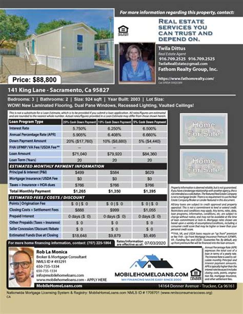 Mobile Home Monthly Payment Calculator