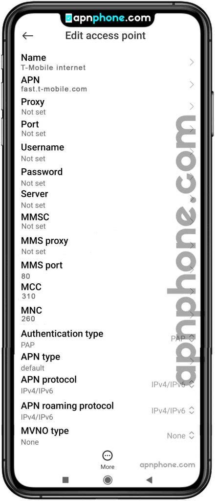 5 TMobile APN Settings
