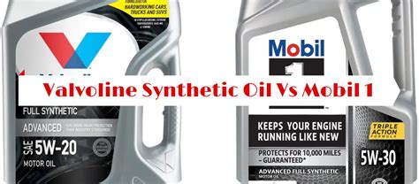 Valvoline Synthetic Oil Vs Mobil 1 True Comparison Valvoline Synthetic Oil Vs Mobil 1 True Comparison