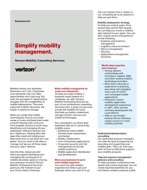 Verizon Wireless Mobile Device Management Solutions